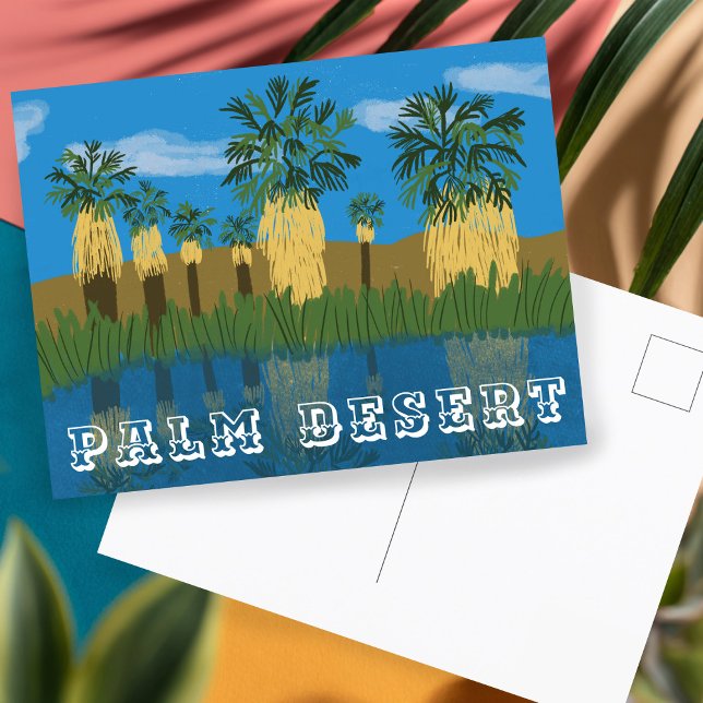 Handflatan Desert Handflatan Vår Oasis Kalifornien Helg Vykort (Palm Desert Palm Springs Oasis California Mojave CUSTOM Postcard
)