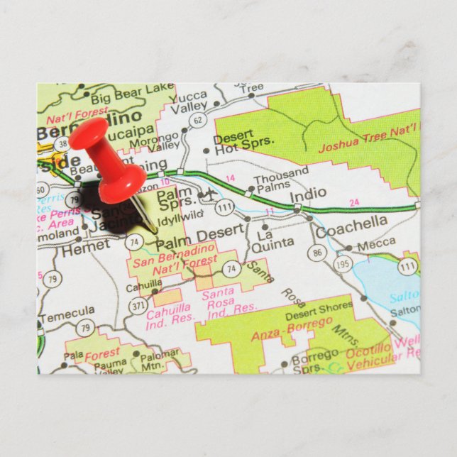 Handflatan Desert, Kalifornien Vykort (Framsida)