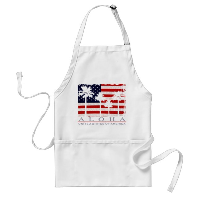 Handflatan Flagga USA Chef's Aprons Förkläde (Framsidan)