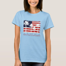 Handflatan Flagga USA Dam T-Shirts