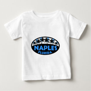 Handflatan för Naples Florida svartblått T-shirt