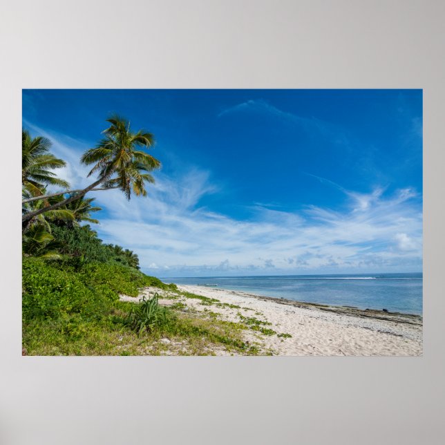 Handflatan Fringed Kolovai Beach Poster (Framsidan)