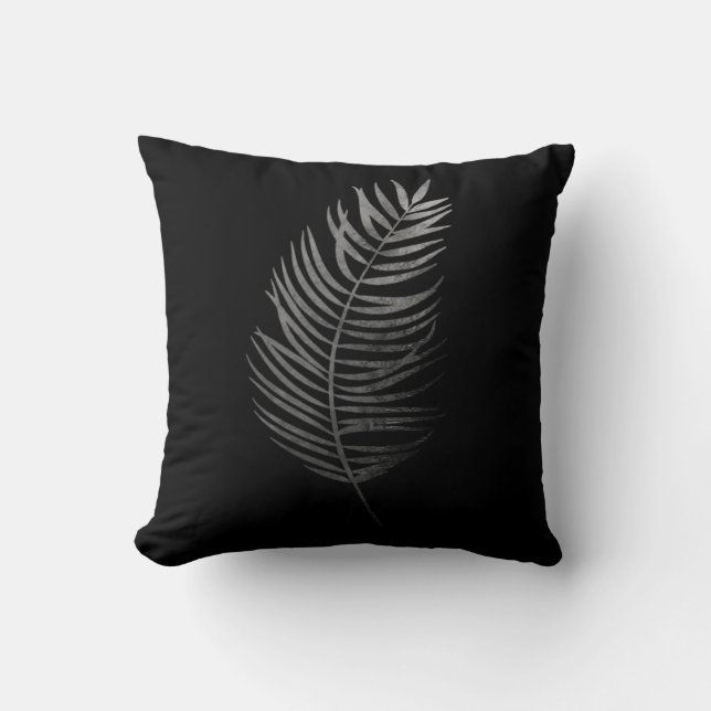 Handflatan Frond Silhouette Kudde (Framsida)