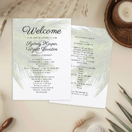 Handflatan Fronts Beach Wedding Ceremony-program Program