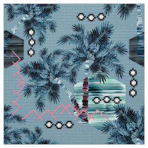 Handflatan Hawaiiansk svart monogram personlig sol Tyg