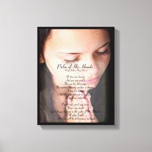Handflatan i hans Händer DIKT 4 CANVAS-KANVASTRYCK Canvastryck