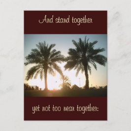 Handflatan i träd i Doha Vykort