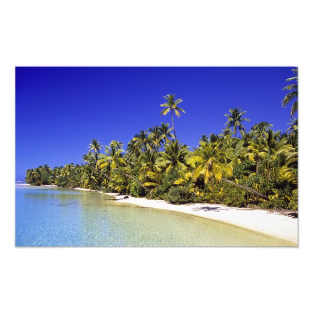 Handflatan inlagd strand Cooköarna 6 Fototryck (Framsidan)