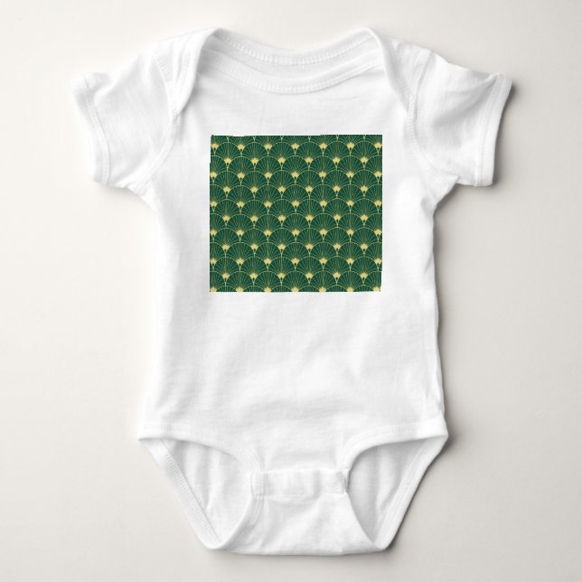 Handflatan löv: art deco mönster. t shirt (Framsida)