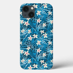 Handflatan Löv Blue Mönster