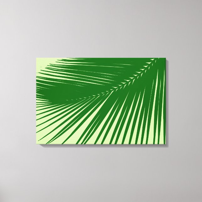 Handflatan löv - Emerald and Lime Green Canvastryck (Framsida)