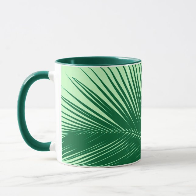 Handflatan löv - emerald and lime green mugg (Vänster)