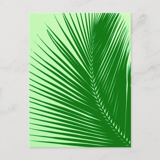 Handflatan löv - emerald and lime green vykort (Framsida)