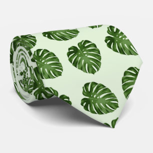 Handflatan Löv, Grönt Löv, Tropiska Mönster Slips