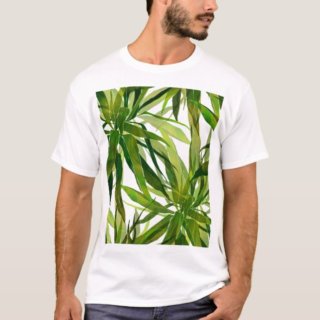 Handflatan Löv Hand Painting Mönster T Shirt (Framsida)