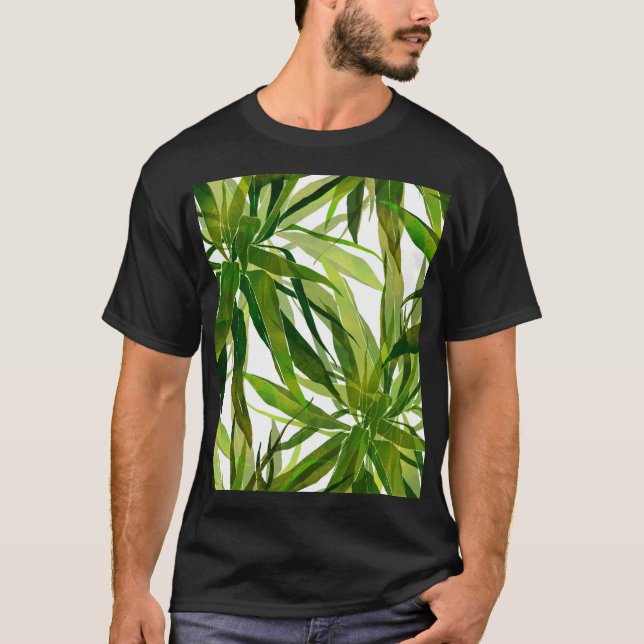 Handflatan Löv Hand Painting Mönster T Shirt (Framsida)