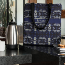 Handflatan Löv i Delft Blue, anpassade Tygkasse