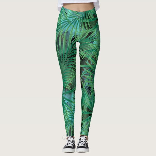 Handflatan löv leggings (Framsida)