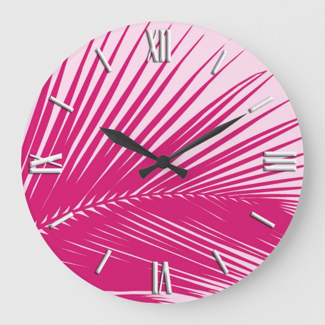 Handflatan löv - magentans rosa stor klocka (Framsida)