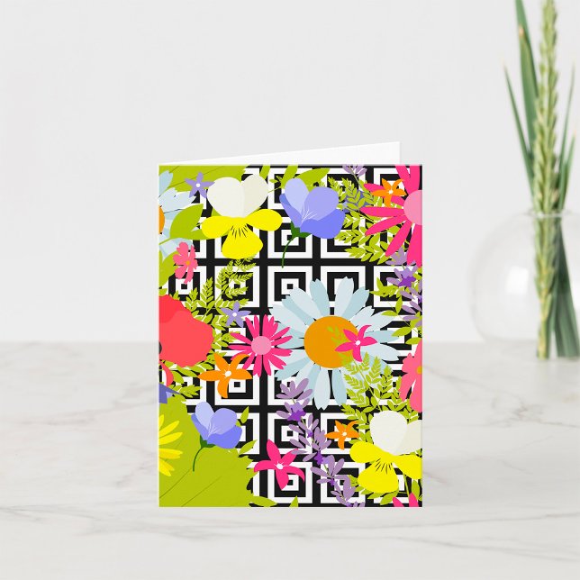 Handflatan Löv och blommor Kort (Skapare uppladdad)