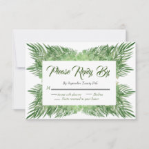 Handflatan Löv och Eucalyptus Bröllop moderna blad