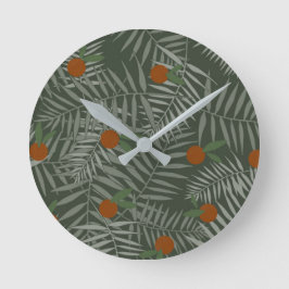 HANDFLATAN LÖV & ORANGAR RUND KLOCKA