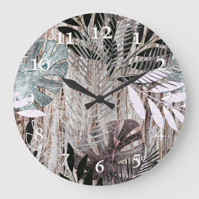 Handflatan löv, träd, tropiska, botaniska stor klocka (Framsida)