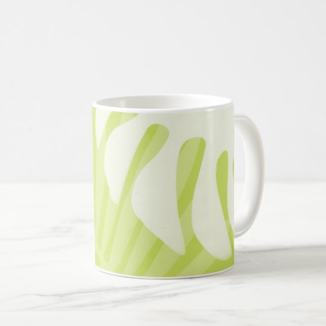 Handflatan Löv Trio Lime Green Coffee Mugg (Framsida höger)