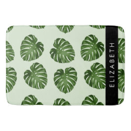 Handflatan Löv, Tropical Mönster, ditt namn Badrumsmatta