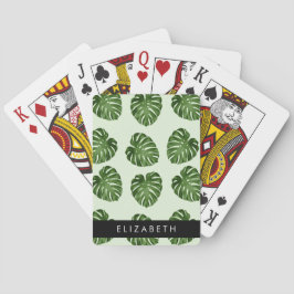 Handflatan Löv, Tropical Mönster, ditt namn Casinokort