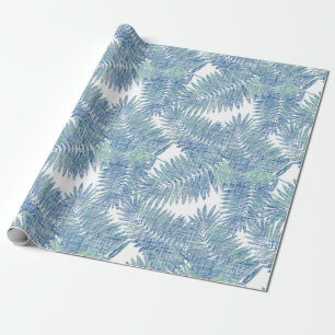 Handflatan löv, tropiska, botaniska, löv, djungel presentpapper