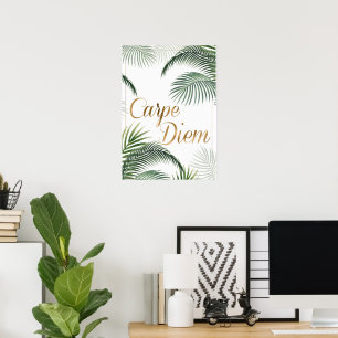 Handflatan Lövs Carpe Diem Poster