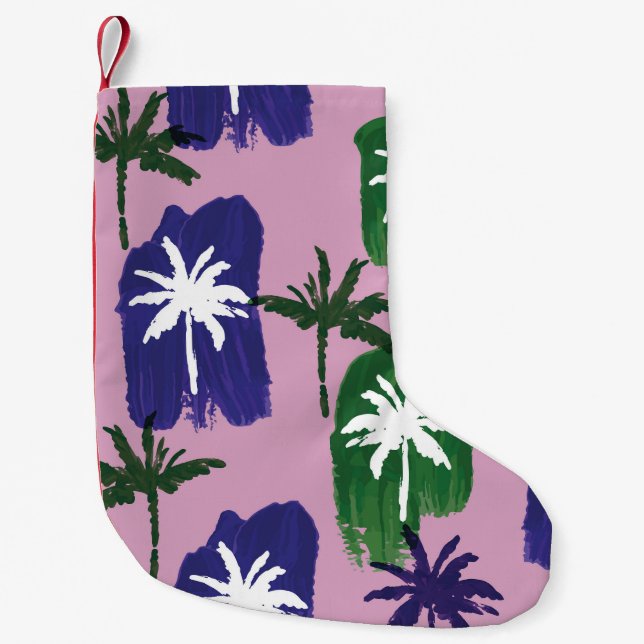 Handflatan, marinblå Grönt. Liten Julstrumpa (Framsidan)