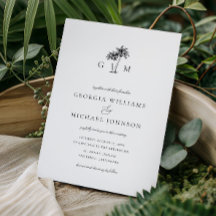 Handflatan Monogram Tropical Destination Wedding