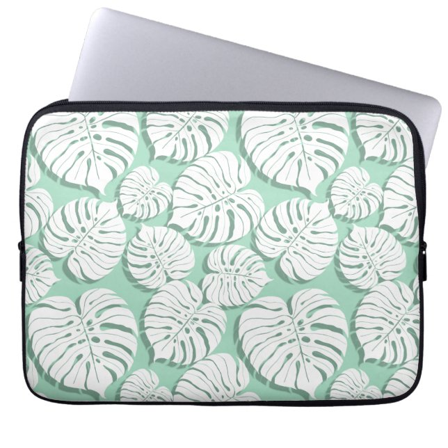 Handflatan monstera sömlös mönster 3 laptop fodral (Framsidan)
