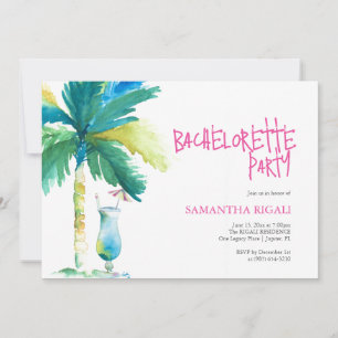 Handflatan och Cocktail Bachelorette Inbjudan