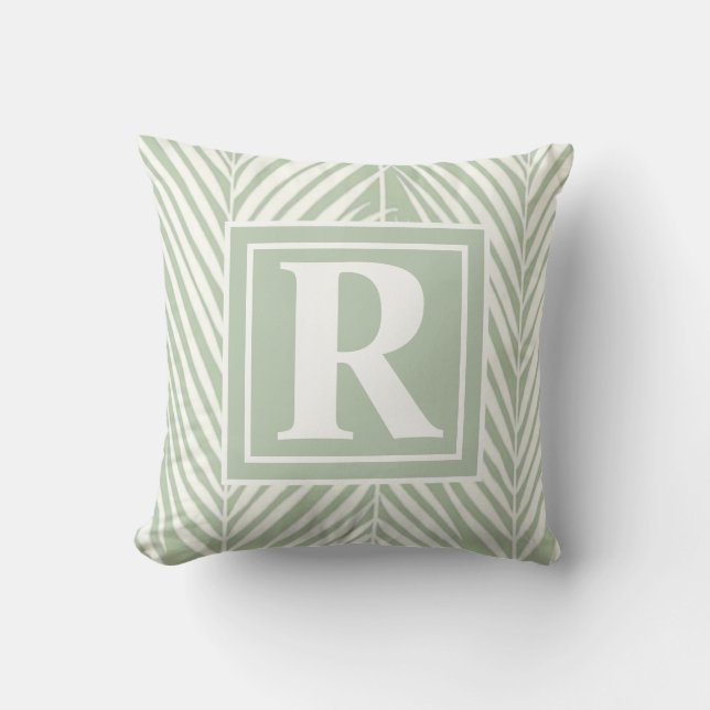Handflatan och Monogram Beach House Dekorativ kudd Kudde (Framsida)