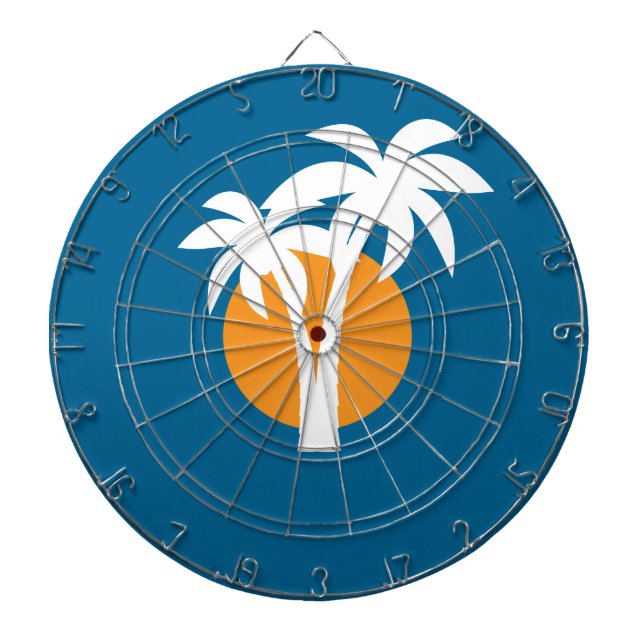 Handflatan och orange sol darttavla (Framsidan)