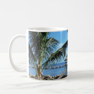 Handflatan och pir i Belize Kaffemugg