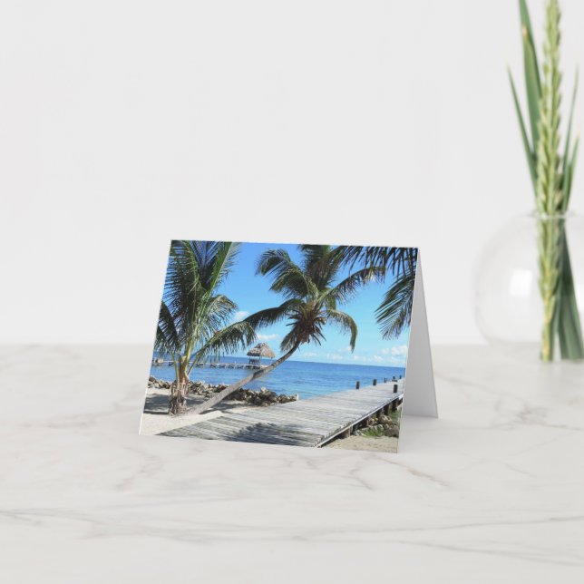 Handflatan och pir i Belize Kort (Framsida)