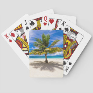 Handflatan på vitSandstrand Casinokort