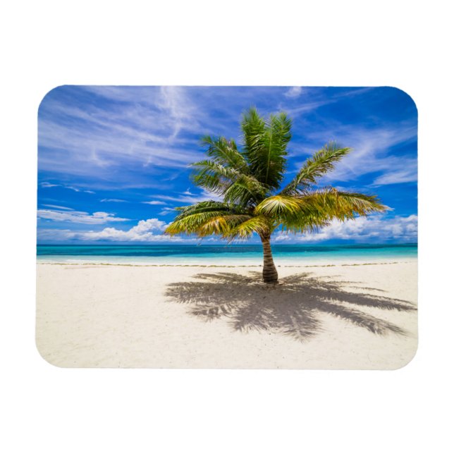 Handflatan på White Sand Beach Magnet (Horisontell)