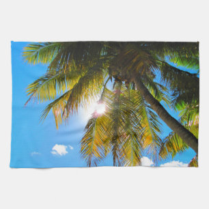 Handflatan Paradise Blå himmel Sunshine Kökshandduk