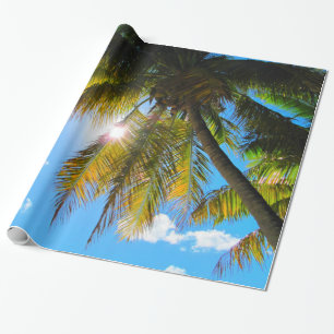 Handflatan Paradise Blå himmel Sunshine Presentpapper