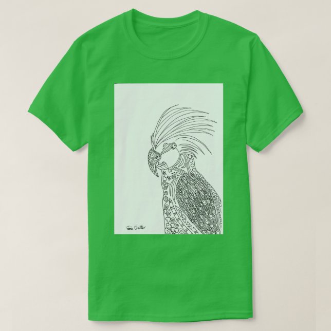 Handflatan Parrot T Shirt (Design framsida)