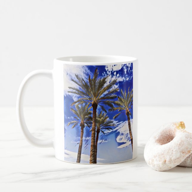 Handflatan perspektiv kaffemugg (Med munk)