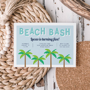 Handflatan Pop Beach Födelsedagsfest inbjudan