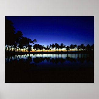 handflatan_silhouette_big_ö_hawaii poster