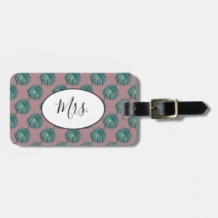 Handflatan Skriv ut turkos Luggage Tag Bagagebricka