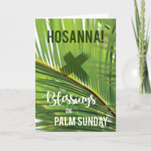 Handflatan Söndag Blessings Hosanna Kort